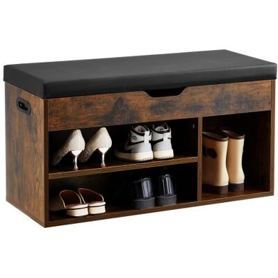 OEM Banco De Zapatero 805 X 305 X 445 Mm Zapatero Con Asiento Acolchado Capacidad De Carga 136 Kg Organizador De Zapatos 3 Compartimentos Para Entrada De Puerta, Pasillo, Sala De Estar, Dormitorio OEM Banco De Zapatero 805 X 305 X 445 Mm Zapatero Con Asiento Acolchado Capacidad De Carga 136 Kg Organizador De Zapatos 3 Compartimentos Para Entrada De Puerta, Pasillo, Sala De Estar, Dormitorio