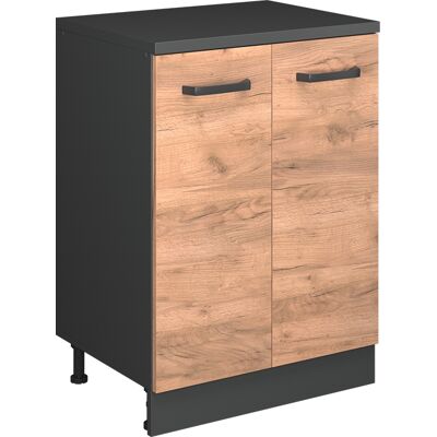 Armario De Ampliación Rion, Roble Dorado/antracita, 60 X 46 Cm Sin Inclinación Con 2 Puertas, Vicco Armario De Ampliación Rion, Roble Dorado/antracita, 60 X 46 Cm Sin Inclinación Con 2 Puertas, Vicco