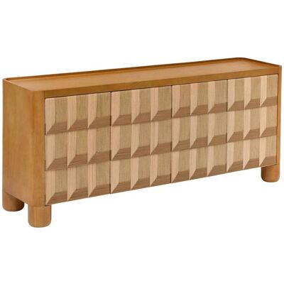 Aparador Netsi Rectangular De 75 X 175 Cm, 4 Puertas, Color Beige - Atmosphera Créateur D'Intérieur Aparador Netsi Rectangular De 75 X 175 Cm, 4 Puertas, Color Beige - Atmosphera Créateur D'Intérieur