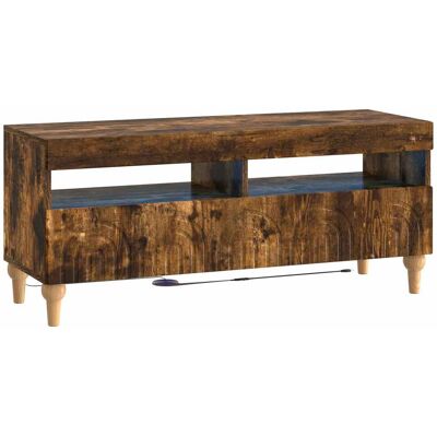 Mueble De Tv Led Roble Ahumado Madera De Ingeniería Vidaxl Mueble De Tv Led Roble Ahumado Madera De Ingeniería Vidaxl