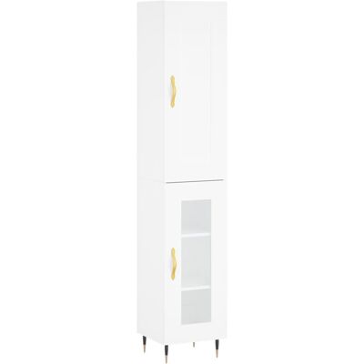 HELLOSHOP26 Aparador Cómoda Armario Mueble De Almacenamiento Organizador Cocina Salón Sala De Estar Alto 34,5 X 34 X 180 Cm Madera Contrachapada Blanco 020032386 HELLOSHOP26 Aparador Cómoda Armario Mueble De Almacenamiento Organizador Cocina Salón Sala De Estar Alto 34,5 X 34 X 180 Cm Madera Contrachapada Blanco 020032386