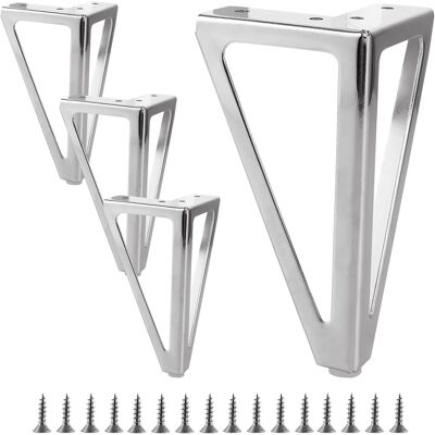 OEM Juego De 4 Patas Metálicas Para Muebles Oungy - 15 Cm - Plateadas - Para Sofá, Armario, Sillón, Mesita De Noche, Mueble De Tv, Cajoneras OEM Juego De 4 Patas Metálicas Para Muebles Oungy - 15 Cm - Plateadas - Para Sofá, Armario, Sillón, Mesita De Noche, Mueble De Tv, Cajoneras