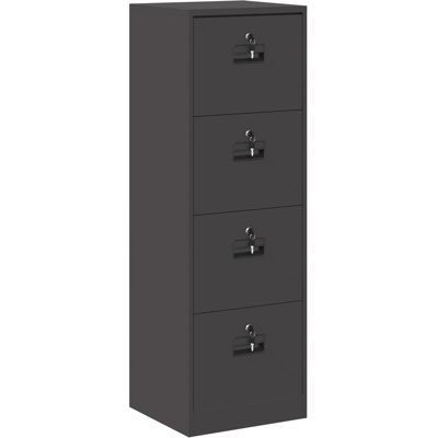 Mueble Archivador Con Cajón Geométrico Negro 45,5 X 42 X 139 Cm Vidaxl Mueble Archivador Con Cajón Geométrico Negro 45,5 X 42 X 139 Cm Vidaxl