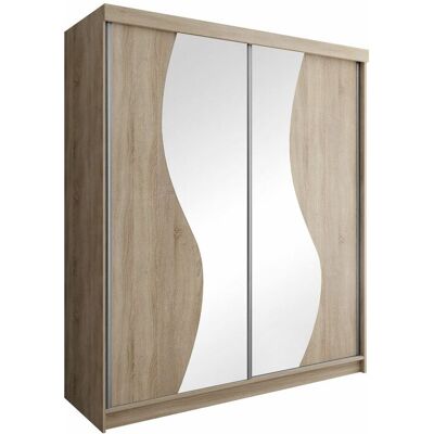 MIRJAN24 Armario Dover 105, Roble Sonoma, 200x200x62cm, Puertas De Armario: Correderas, Número De Estantes: 9, Led MIRJAN24 Armario Dover 105, Roble Sonoma, 200x200x62cm, Puertas De Armario: Correderas, Número De Estantes: 9, Led