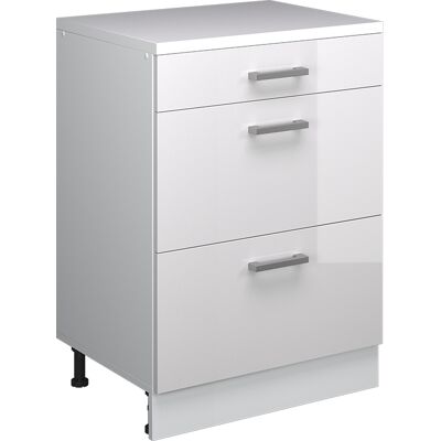 Cómoda De Ampliación Rion, Blanco Alto Brillo/blanco, 60 X 46 Cm Sin Inclinación Con 3 Cajones, Vicco Cómoda De Ampliación Rion, Blanco Alto Brillo/blanco, 60 X 46 Cm Sin Inclinación Con 3 Cajones, Vicco