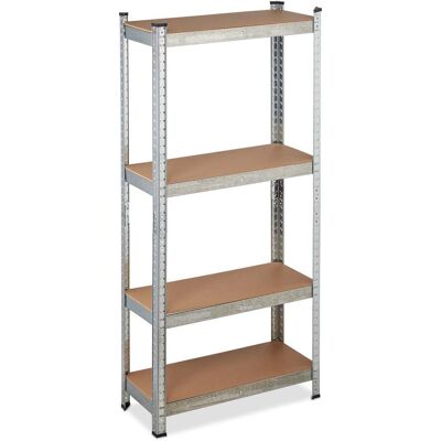 HELLOSHOP26 Estantería De Almacenamiento Robusta 4 Niveles Regulables 75 X 30 X 180 Cm Uso Garaje Cocina De Acero Galvanizado Gris 130009713 HELLOSHOP26 Estantería De Almacenamiento Robusta 4 Niveles Regulables 75 X 30 X 180 Cm Uso Garaje Cocina De Acero Galvanizado Gris 130009713