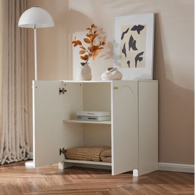 Aparador Romántico Con Puertas Arqueadas Blanco Okmyhome Aparador Romántico Con Puertas Arqueadas Blanco Okmyhome