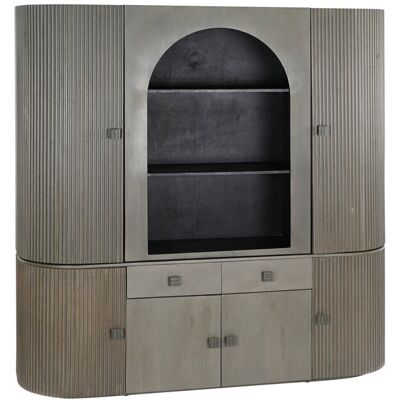 FIJALO Vitrina Jamun Cristal 177x40x180 Gris Mb205738 FIJALO Vitrina Jamun Cristal 177x40x180 Gris Mb205738