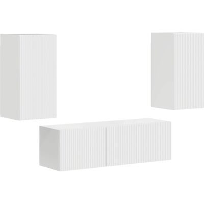 Conjunto De Mueble Para Tv De Pared 4 Uds. Brillante Vidaxl Conjunto De Mueble Para Tv De Pared 4 Uds. Brillante Vidaxl