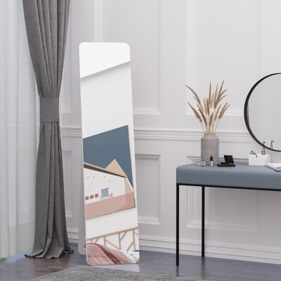 PZCC Espejo De Cuerpo Entero Con Marco Plegable, Espejo De Tocador, De Pie O De Pared, Robusto, Para Salón O Vestidor, Madera De Pino Mdf, Blanco, 37 X 43 X 156 Cm PZCC Espejo De Cuerpo Entero Con Marco Plegable, Espejo De Tocador, De Pie O De Pared, Robusto, Para Salón O Vestidor, Madera De Pino Mdf, Blanco, 37 X 43 X 156 Cm