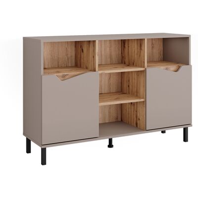 Aparador Marelle, Roble Grisáceo/artesano, 120 X 81.3 Cm Con 2 Puertas, Vicco Aparador Marelle, Roble Grisáceo/artesano, 120 X 81.3 Cm Con 2 Puertas, Vicco