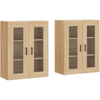 Vidaxl - Armarios De Pared 2 Uds Madera De Ingeniería Roble Sonoma Vidaxl - Armarios De Pared 2 Uds Madera De Ingeniería Roble Sonoma
