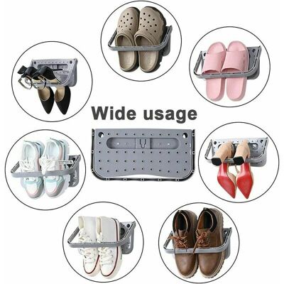 TREETALK Zapatero Plegable De Pared, Organizador De Zapatos Plegable, Estante Colgante Para Guardar Zapatos - 4 Piezas, Color Gris TREETALK Zapatero Plegable De Pared, Organizador De Zapatos Plegable, Estante Colgante Para Guardar Zapatos - 4 Piezas, Color Gris