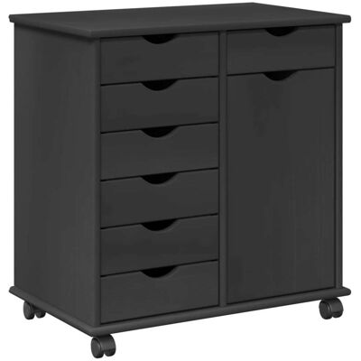 Gabinete Rodante Gris 63,5 X 39 X 65,5 Cm Madera De Pino Macizo Vidaxl Gabinete Rodante Gris 63,5 X 39 X 65,5 Cm Madera De Pino Macizo Vidaxl