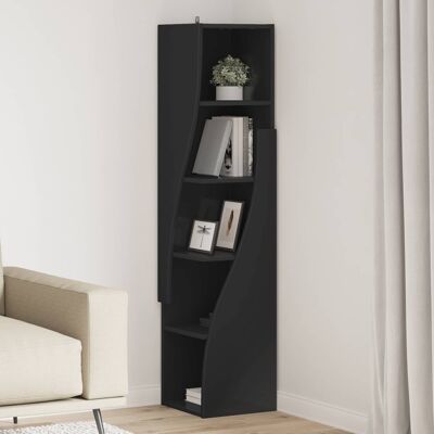 Vidaxl Armario De Esquina 32x32x140cm Madera De Ingeniería Negro Vidaxl Armario De Esquina 32x32x140cm Madera De Ingeniería Negro
