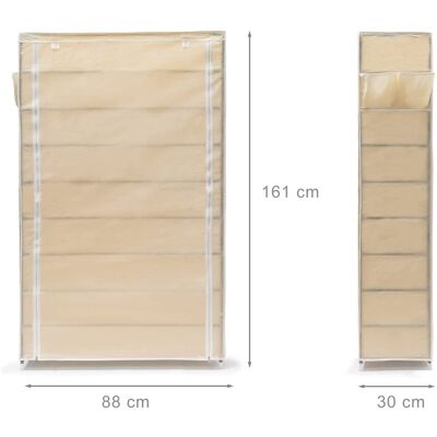 HELLOSHOP26 - Zapatero - 161 cm - Beige - Zapatero HELLOSHOP26 - Zapatero - 161 cm - Beige - Zapatero