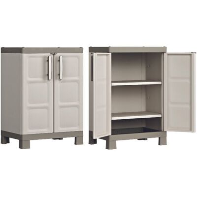 Armario Bajo De Resina Con Cerradura Y 2 Puertas Decorado Jardín Exterior Excellence Keter Armario Bajo De Resina Con Cerradura Y 2 Puertas Decorado Jardín Exterior Excellence Keter