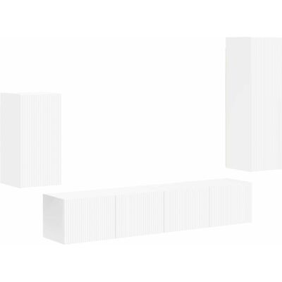 Conjunto De Mueble De Tv 4 Uds. Madera De Ingeniería Vidaxl Conjunto De Mueble De Tv 4 Uds. Madera De Ingeniería Vidaxl