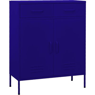 Armario De Almacenamiento Acero Azul Marino 80x35x101,5 Cm Vidaxl Armario De Almacenamiento Acero Azul Marino 80x35x101,5 Cm Vidaxl