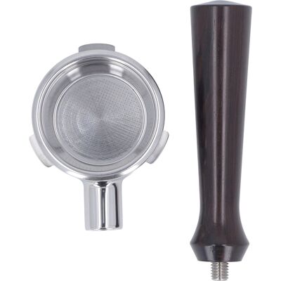 OEM Portafiltro Sin Camisa De 58 Mm Con Mango De Madera Y Cesta Extraíble De Acero Inoxidable Para Barsetto - 3 Asas, Sándalo Rojo OEM Portafiltro Sin Camisa De 58 Mm Con Mango De Madera Y Cesta Extraíble De Acero Inoxidable Para Barsetto - 3 Asas, Sándalo Rojo