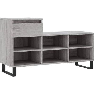 vidaXL Armario zapatero gris Sonoma - Almacenamiento de zapatos - Estantería para zapatos - Organizador de zapatos - Madera duradera vidaXL Armario zapatero gris Sonoma - Almacenamiento de zapatos - Estantería para zapatos - Organizador de zapatos - Madera duradera