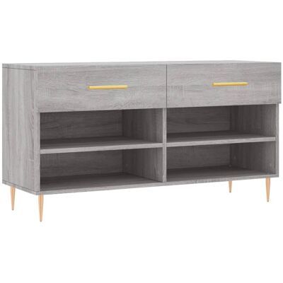 HELLOSHOP26 Banco Para Zapatos/botas Cómoda Estante Mueble De Entrada Madera Sonoma 102 X 35 X 55 Cm Madera De Ingeniería Gris 020023001 HELLOSHOP26 Banco Para Zapatos/botas Cómoda Estante Mueble De Entrada Madera Sonoma 102 X 35 X 55 Cm Madera De Ingeniería Gris 020023001