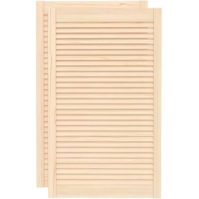 Puerta De Armario De Lamas 2 Uds Madera De Pino 99,3x59,4 Cm Vidaxl Puerta De Armario De Lamas 2 Uds Madera De Pino 99,3x59,4 Cm Vidaxl