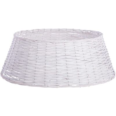 Magiedinatale - Cesta Cubrebase Redonda Blanca De Madera Magiedinatale - Cesta Cubrebase Redonda Blanca De Madera