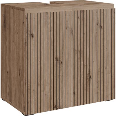 Mueble Bajo Lavabo Takumi, Artesano, 60 X 58 Cm 2 Compartimentos De Almacenamiento, Vicco Mueble Bajo Lavabo Takumi, Artesano, 60 X 58 Cm 2 Compartimentos De Almacenamiento, Vicco