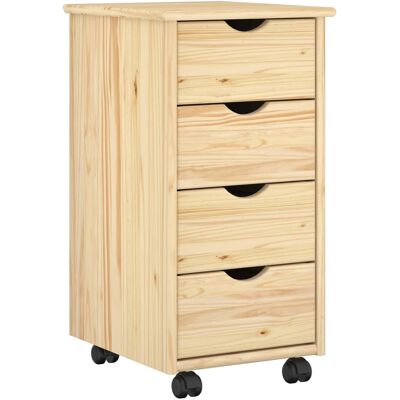 Gabinete Rodante Marrón 65,5 X 34 X 39 Cm Madera De Pino Macizo Vidaxl Gabinete Rodante Marrón 65,5 X 34 X 39 Cm Madera De Pino Macizo Vidaxl