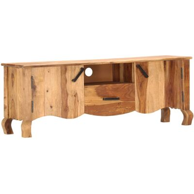 Mueble TV de madera maciza de sheesham - Marrón Mueble TV de madera maciza de sheesham - Marrón