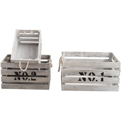 MOBILI REBECCA Rebecca Mobili Set 3 Cajas Almacenar Madera Blanco Shabby 22x41x30 MOBILI REBECCA Rebecca Mobili Set 3 Cajas Almacenar Madera Blanco Shabby 22x41x30