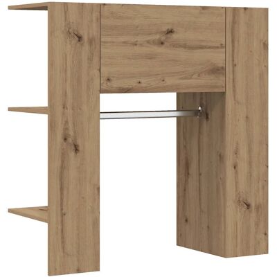 HELLOSHOP26 Elegante Armario De Pasillo De Pared Con Estantes 97,5 X 37 X 99 Cm Fabricado En Madera De Roble Manufacturada Acabado Artesanal 020051016 HELLOSHOP26 Elegante Armario De Pasillo De Pared Con Estantes 97,5 X 37 X 99 Cm Fabricado En Madera De Roble Manufacturada Acabado Artesanal 020051016