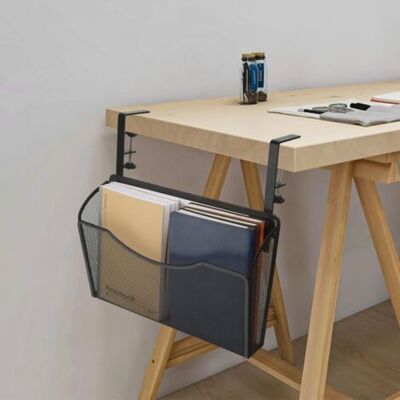 YMYNY Organizador Colgante Para Debajo Del Escritorio, Organizador De Cajones De Escritorio Con Clip De Malla Metálica, Estante De Almacenamiento Debajo De La Mesa Para Revistas Y Documentos, Archivador Par YMYNY Organizador Colgante Para Debajo Del Escritorio, Organizador De Cajones De Escritorio Con Clip De Malla Metálica, Estante De Almacenamiento Debajo De La Mesa Para Revistas Y Documentos, Archivador Par