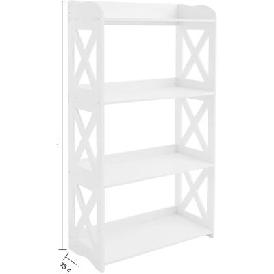 OEM Estantería Abierta De 4 Niveles, Diseño Robusto Y Espacioso, Color Blanco. OEM Estantería Abierta De 4 Niveles, Diseño Robusto Y Espacioso, Color Blanco.