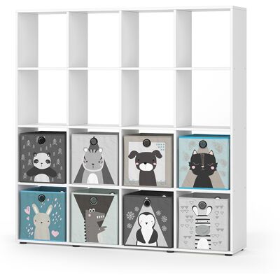 Estantería Infantil Karree, Blanco, 138.5 X 142.5 Cm Con 8 Cajas Plegables Vicco Estantería Infantil Karree, Blanco, 138.5 X 142.5 Cm Con 8 Cajas Plegables Vicco
