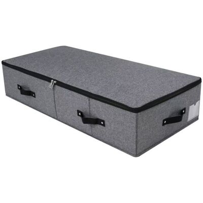 OEM Caja De Almacenamiento Multiusos, Organizador De Armario De Gran Capacidad, Resistente Y Duradero, Plegable, Apto Para Debajo De La Cama, El Sofá, Armarios Y Estantes, 68 L, Gris Oscuro, 90 X 42 X 18 OEM Caja De Almacenamiento Multiusos, Organizador De Armario De Gran Capacidad, Resistente Y Duradero, Plegable, Apto Para Debajo De La Cama, El Sofá, Armarios Y Estantes, 68 L, Gris Oscuro, 90 X 42 X 18