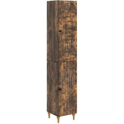 Juego De Armarios 2 Uds. Roble Ahumado Madera De Ingeniería Vidaxl Juego De Armarios 2 Uds. Roble Ahumado Madera De Ingeniería Vidaxl