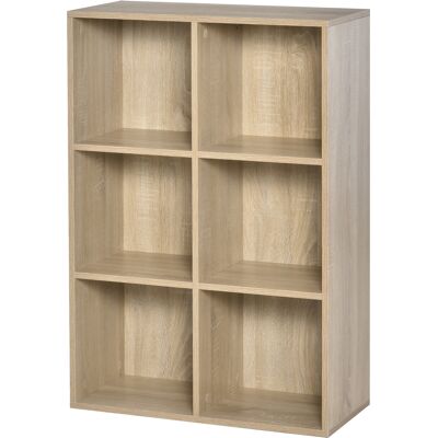 OEM Estantería Para Libros Estantes De Madera De 3 Niveles Con 6 Cubos De Almacenaje Para Sala De Estar Dormitorio Oficina 65,5x30x97,5 Cm Roble OEM Estantería Para Libros Estantes De Madera De 3 Niveles Con 6 Cubos De Almacenaje Para Sala De Estar Dormitorio Oficina 65,5x30x97,5 Cm Roble