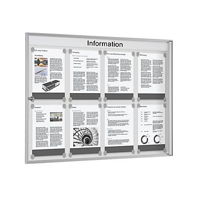 Certeo - Vitrina Económica Blanco Grisáceo Formato Apaisado Para 8 X Certeo - Vitrina Económica Blanco Grisáceo Formato Apaisado Para 8 X