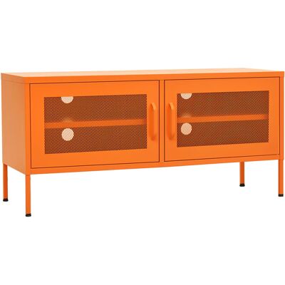 Vidaxl - Mueble Para Tv De Acero Naranja 105x35x50 Cm Vidaxl - Mueble Para Tv De Acero Naranja 105x35x50 Cm