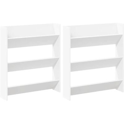 Zapateros De Pared 2 Uds Madera Contrachapada Blanco 80x18x90cm Vidaxl Zapateros De Pared 2 Uds Madera Contrachapada Blanco 80x18x90cm Vidaxl