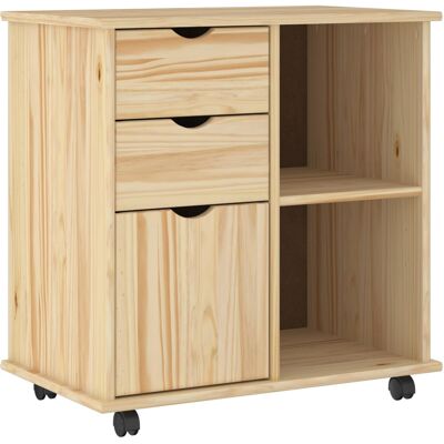 Gabinete Rodante Con Rueda Marrón 63,5 X 39 X 65,5 Cm Vidaxl Gabinete Rodante Con Rueda Marrón 63,5 X 39 X 65,5 Cm Vidaxl