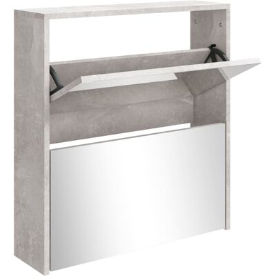 Mueble zapatero gris hormigón - Organizador moderno para zapatos Mueble zapatero gris hormigón - Organizador moderno para zapatos