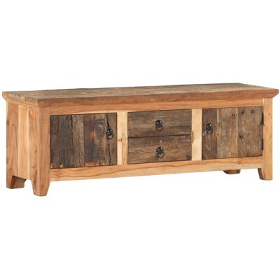 Helloshop26 - Mueble Tv Multimedia Estantería Para Televisión Buffet Para Televisión Comedor Salón Dormitorio 120 X 30 X 40 Cm Acacia Y Madera Maciza Recuperada Marrón 020025810 Helloshop26 - Mueble Tv Multimedia Estantería Para Televisión Buffet Para Televisión Comedor Salón Dormitorio 120 X 30 X 40 Cm Acacia Y Madera Maciza Recuperada Marrón 020025810