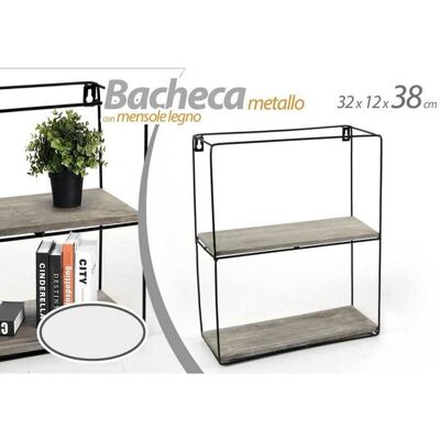 TRADE SHOP TRAESIO Trade Shop - Vitrina De Pared Cuadrada Metal 2 Estantes Madera 32x12x38cm 751967 - TRADE SHOP TRAESIO Trade Shop - Vitrina De Pared Cuadrada Metal 2 Estantes Madera 32x12x38cm 751967 -