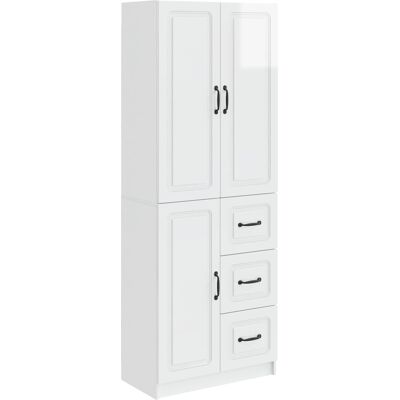 Juego De Armarios 2 Uds. Blanco Brillante Madera De Ingeniería Vidaxl Juego De Armarios 2 Uds. Blanco Brillante Madera De Ingeniería Vidaxl