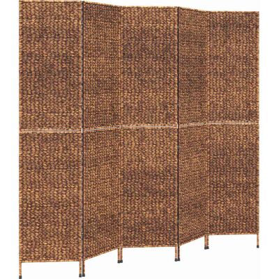 Biombo De 5 Paneles Jacinto De Agua Marrón 205x180 Cm Vidaxl Biombo De 5 Paneles Jacinto De Agua Marrón 205x180 Cm Vidaxl