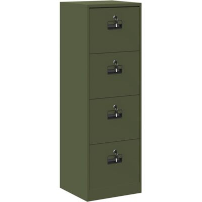 Mueble Archivador Con Cajón Verde Oliva 45,5 X 42 X 139 Cm Vidaxl Mueble Archivador Con Cajón Verde Oliva 45,5 X 42 X 139 Cm Vidaxl