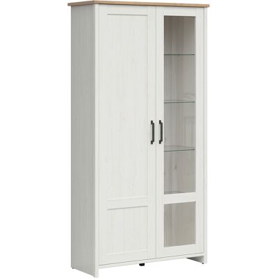 Petits-meubles Aksel Blanco Madera Vitrina - 2 puertas Petits-meubles Aksel Blanco Madera Vitrina - 2 puertas